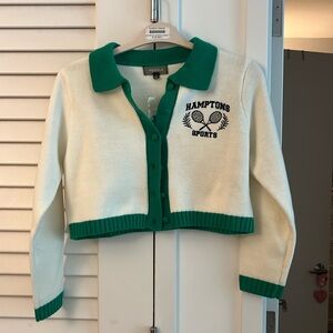 Cropped cardigan sweater
